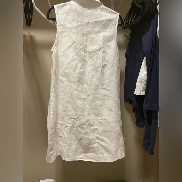 White dress/tunic 100% linen j.McLaughlin - Picture 2 of 6